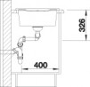 BLANCO 515048 Metra 8 S coffee sink without eccentric Silgranit PuraDur