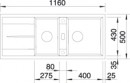 BLANCO 517357 Sink Metra 8 S tartufo without eccentric Silgranit PuraDur