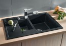 BLANCO 518876 Sink Metra 6 S Compact gray rock with eccentric Silgranit PuraDur