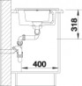 BLANCO 517353 Sink Metra 6 S Compact tartufo with eccentric Silgranit PuraDur
