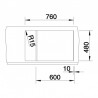 BLANCO 517353 Sink Metra 6 S Compact tartufo with eccentric Silgranit PuraDur