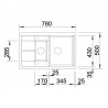 BLANCO 517353 Sink Metra 6 S Compact tartufo with eccentric Silgranit PuraDur