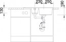 BLANCO 513468 Sink Metra 6 S Compact white with Silgranit PuraDur eccentric