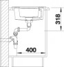 BLANCO 518877 Sink Metra 6 S gray rock with eccentric Silgranit PuraDur