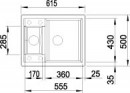BLANCO 516165 Metra 6 anthracite sink with Silgranit PuraDur eccentric