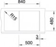 BLANCO 518872 Sink Metra 5 S gray rock without eccentric Silgranit PuraDur