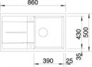 BLANCO 513212 Sink Metra 5 S anthracite without eccentric Silgranit PuraDur