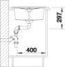 BLANCO 513187 Sink Metra 45 S white without eccentric Silgranit PuraDur