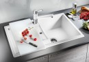 BLANCO 513187 Sink Metra 45 S white without eccentric Silgranit PuraDur