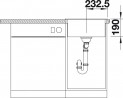 BLANCO 517317 Sink Dalago 45 tartufo with eccentric Silgranit PuraDur
