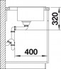 BLANCO 517160 Sink Dalago 45 white with Silgranit PuraDur eccentric