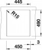 BLANCO 517160 Sink Dalago 45 white with Silgranit PuraDur eccentric