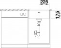 BLANCO 518203 Sink SUPRA 450-U brushed stainless steel without handle