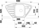 BLANCO 516277 Sink LANTOS 9 E-IF brushed stainless steel with eccentric