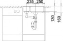 BLANCO 516676 Sink LANTOS 6-IF brushed stainless steel with eccentric