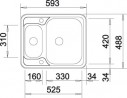 BLANCO 516676 Sink LANTOS 6-IF brushed stainless steel with eccentric