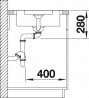 BLANCO 517281 Sink LANTOS 5 S-IF brushed stainless steel with eccentric
