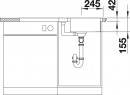BLANCO 517281 Sink LANTOS 5 S-IF brushed stainless steel with eccentric
