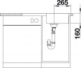 BLANCO 519059 Sink LANTOS 45 S-IF Compact brushed stainless steel with eccentric