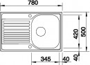 BLANCO 513441 Sink Tipo 45 S Compact stainl.steel natural gloss no eccentric