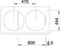 BLANCO 513310 Sink RONDOSET 3 1/2" brushed stainless steel without eccentric