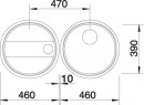 BLANCO 513310 Sink RONDOSET 3 1/2" brushed stainless steel without eccentric
