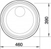 BLANCO 513306 Sink RONDOSOL 3 1/2" brushed stainless steel without eccentric