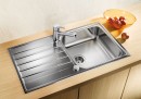 BLANCO 518519 Sink LIVIT XL 6 S brushed stainless steel with eccentric, 2 holes
