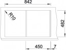 BLANCO 514786 Sink LIVIT 45 S Salto brushed stainless steel without eccentric