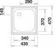 BLANCO 501065 Sink Top EE 4x4 stainless steel natural gloss without eccentric