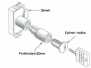 LEHMANN Cylinder extension 22mm (180° P4 16.5mm)