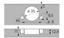 HETTICH 9071227 Sensys 8645I 110° semi-loaded SiSy