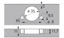 HETTICH 48056 Intermat 9943 TB43 K0 for pressing