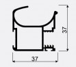 SEVROLL 03048 Future II handle profile, 2.7m, silver