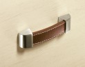 HETTICH 9113454 Handle Agliano 142/128 mm dark brown/steel imitation
