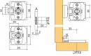 LEHMANN Drawer lock 391 without removing the key - right
