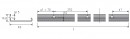 HETTICH 9117463 Body connecting strip for front door, 2100 mm