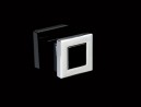 HETTICH 9113719 Knob ARIMINI 34x34 mm glossy chrome/white glossy