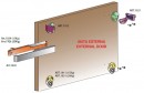 TERNO Dama fittings set for inset wooden doors with damping external 30kg