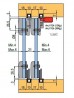 TERNO Dama fitting set for inset glass doors with damping internal 30kg