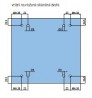 TERNO Dama fitting set for inset glass doors with damping internal 30kg