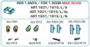 TERNO Dama fittings set for loaded wooden doors 30kg
