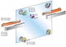 TERNO Dama fitting set for loaded glass doors with damping 30kg
