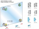 TERNO Dama fittings set for loaded glass doors 30kg