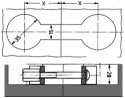 StrongFix Worktop connecting screw 65mm