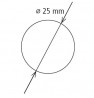 StrongWire Wardrobe tube round 25/3000mm chrome