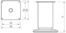 StrongLegs furniture leg FS001, 150Rmm, shiny chrome