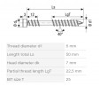 SPAX screw 5x50 terrace cylindrical head TXS, stainless steel A2, C, silver