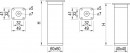 StrongLegs furniture leg FA012, 60Rmm, stainless steel imitation