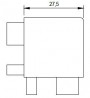 TULIP Gola outer corner of drawer C profile anodised aluminium